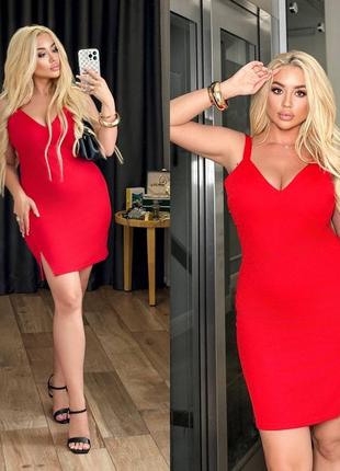 Міні сукня жіноча чорна червона коктейльна розмір 48-58