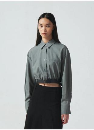 Рубашка рубашка блуза с поясом zara