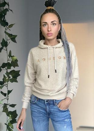 Жіноче худі, кофта тедді з капюшоном new look 🍦