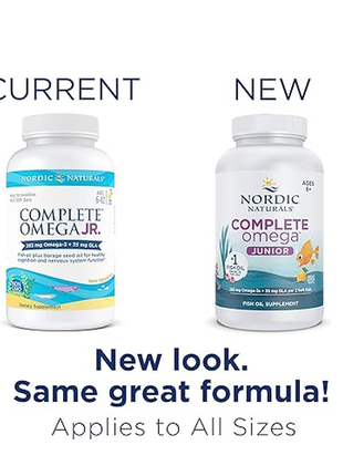 Nordic naturals, complete omega junior, зі смаком лимона, для дітей від 6 до 12 років, 283 мг, 90 шт