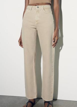 Джинсы с высокой посадкой z1975 straight high waist zara