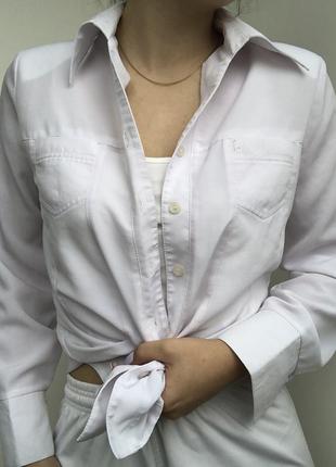 Белая базовая рубашка