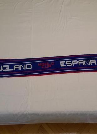 Шарф вінтажний колекційний world cup 82 - england - espana , adidas