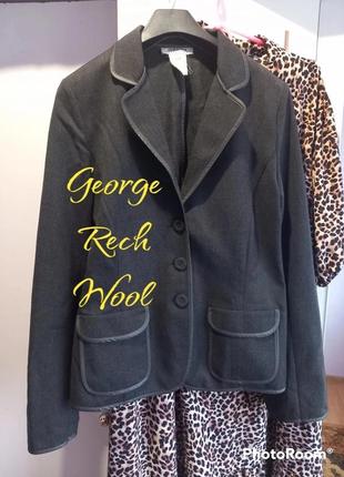 Брендовый шерстяной немецкий пиджак жакет шерсть george rech