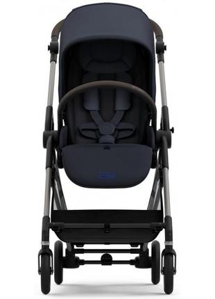 Коляска melio dark blue (з бампером)2 фото