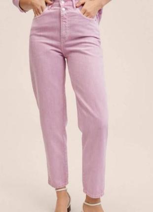 Рожеві джинси mango