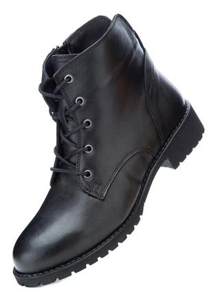 Жіночі черевики 14102 чорні шкіра