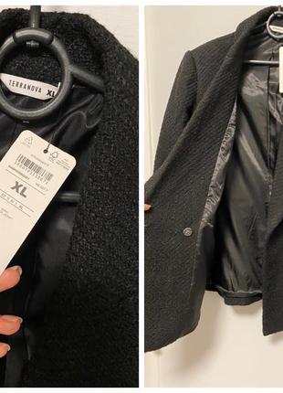 Новый твидовый пиджак двубортный блейзер букле в стиле zara7 фото
