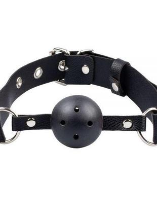 Кляп hermes ball gag plastic, black