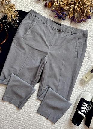 Классические зауженные серые брюки с кантами, класичневое зауженные серые брюки с кантами