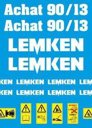 Наклейки lemken opal плуг культиватор лемкен ачат achat 90/13 с табличками