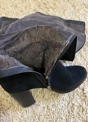 Жіночі зимові замшеві ботфорти attizzare