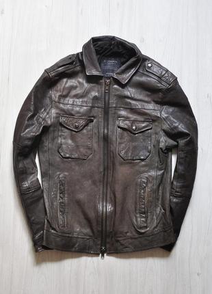 Шкіряна куртка allsaints stenburg leather jacket