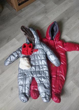 Теплые зимние комбинезоны для младенцев