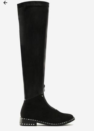 Чорні високі ботфорти 41 розмір (27см)