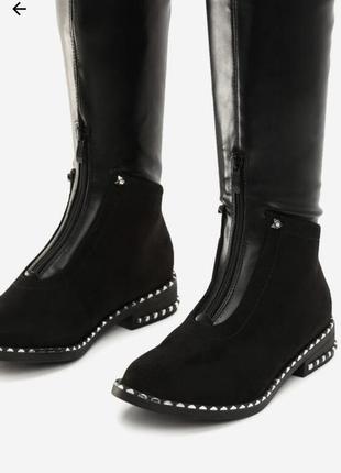 Чорні високі ботфорти 41 розмір (27см)
