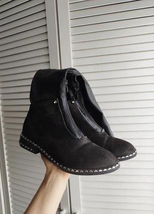 Чорні високі ботфорти 41 розмір (27см)