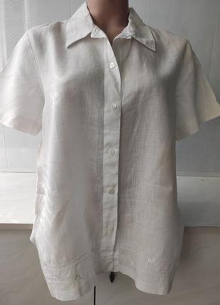 Шикарная  рубашка из натурального льна laura ashley размер 10 м