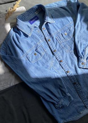 Женская джинсовая рубашка liz claiborne