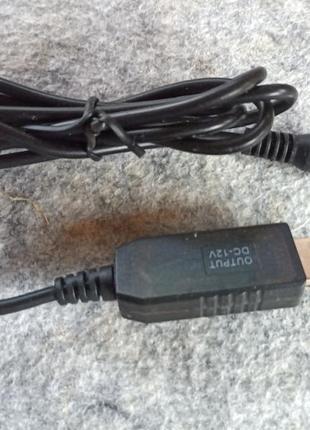 Кабель шнур на 12v з перетворювачем для роутера від павербанка usb