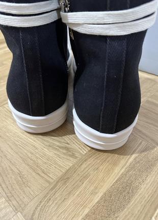 Кеди rick owens ramones drkshdw black-milk 41-42-434 фото