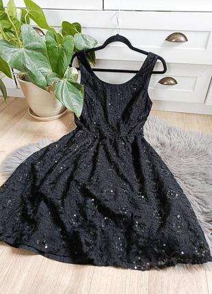 Чорне плаття мереживо від topshop, розмір м