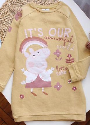 Утепленное платье с пеппой george 5-6 лет