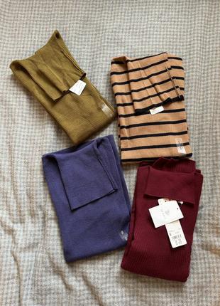 Гольф водолазка в рубчик uniqlo
