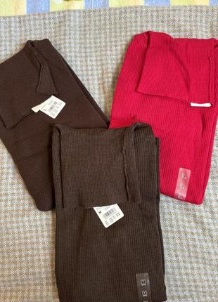 Гольф водолазка в рубчик uniqlo