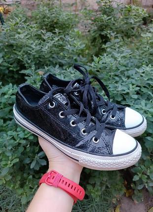 Кеди converse лакові з блискітками розмір 33 uk 1 устілка 20 см