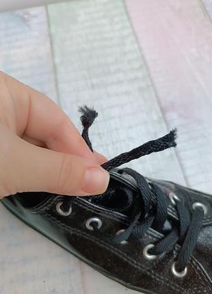 Кеди converse лакові з блискітками розмір 33 uk 1 устілка 20 см9 фото