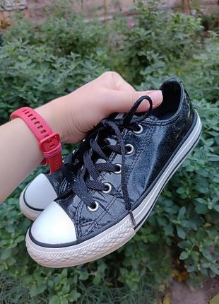 Кеди converse лакові з блискітками розмір 33 uk 1 устілка 20 см3 фото
