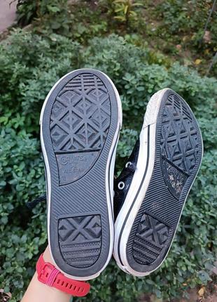 Кеди converse лакові з блискітками розмір 33 uk 1 устілка 20 см6 фото