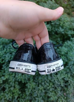 Кеди converse лакові з блискітками розмір 33 uk 1 устілка 20 см5 фото