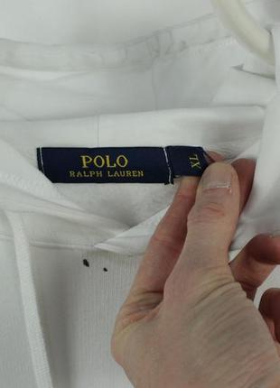 Стильне худі кофта polo bear ralph lauren white hoodie3 фото