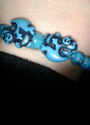 Браслет бирюза (им) драконы