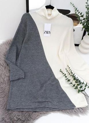 Короткое мягкое платье от zara, размер s, l