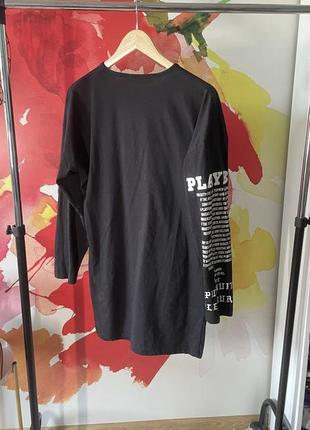Футболка с принтом playboy x missguided с длинным рукавом размер 8