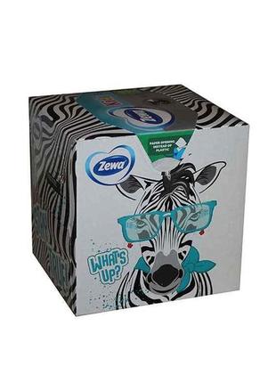 Серветки для обличчя zoo box, 3 шари, 60-шт. тм zewa1 фото