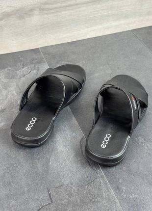 Мужские черные шлепанцы ecco4 фото