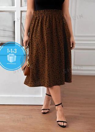 Миди юбка в анималистический принт shein 2xl