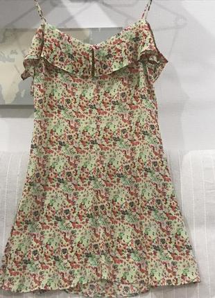 Zara цветочное мини платье10 фото