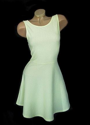 Базовое платье h&m размер xxs-xs 6 бренд цвет фисташковый платье