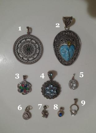 Подвески серебро 925 проба