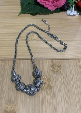 Цепочка колір срібло з шарами