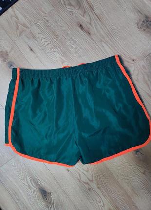 Шорты мужские плавательные спортивные короткие прямые широкие зеленые оранжевые russell man, размер l.2 фото