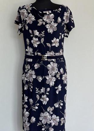 Сукня синя з квітковим візерунком original margo