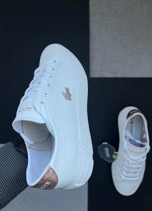 Кеди lacoste gripshot white/light | оригінал | кросівки жіночі лакоста | кроссовки женские lacoste |5 фото