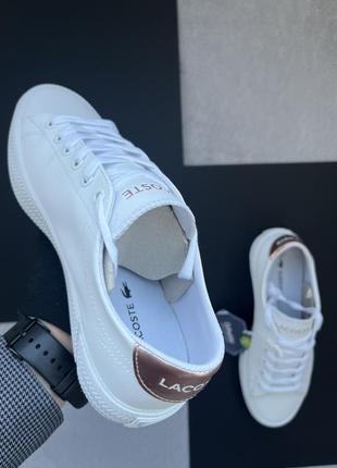 Кеди lacoste gripshot white/light | оригінал | кросівки жіночі лакоста | кроссовки женские lacoste |6 фото