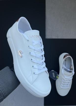 Кеди lacoste gripshot white/light | оригінал | кросівки жіночі лакоста | кроссовки женские lacoste |3 фото